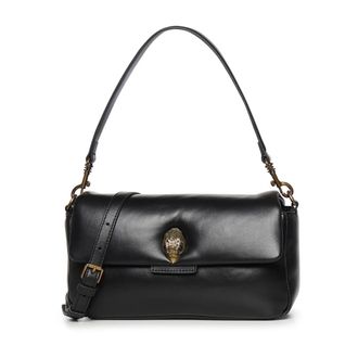 Kurt Geiger Shoulder Bags, female, Black, Size: ONE SIZE Leather Oxford Bag