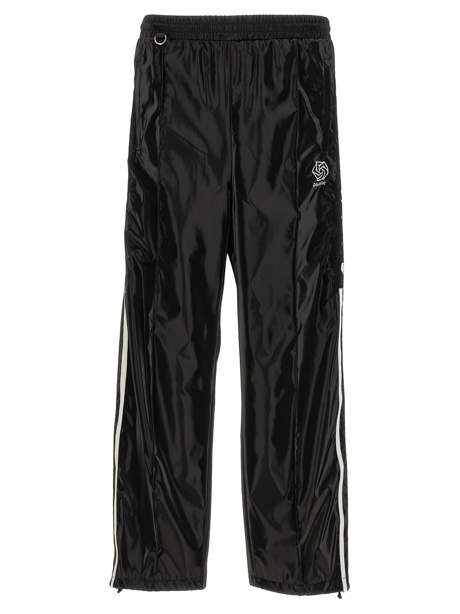 パンツ doublet 24SS LAMINATE TRACK PANTS DOUBLET 24SS LAMINATE TRACK PANTS SIDELINE BLACK 24SS11PT258