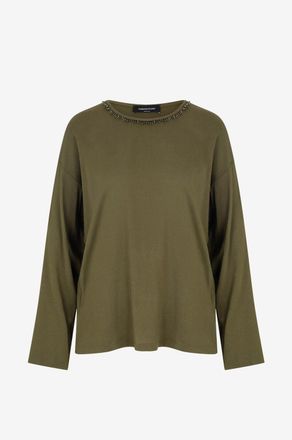 Fabiana Filippi Fliessendes Cr&ecirc;pe-Top mit Glasperlen