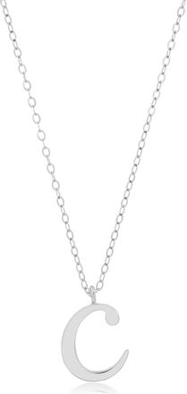 MAX + STONE 10k Solid Yellow or White Gold Dainty Script Initial Extendable Necklace