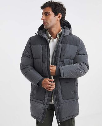 Jacamo Ripstop Padded Mid Length Coat