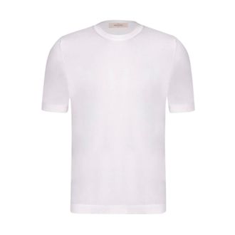 Gran Sasso T-Shirts, male, White, Size: XL 014864 Vintage Knit T-shirt