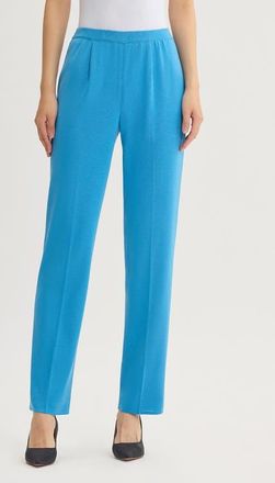 Ming Wang Straight Leg Knit Pants in Tranquil Blue at Nordstrom, Size X-Large
