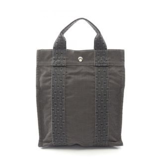 Herm&egrave;s Gray Nylon Canvas Backpack (Pre-Owned)