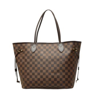 Louis Vuitton Brown Damier Canvas Ebene Pvc Leather Shoulder Bag Tote Bag (Pre-Owned)