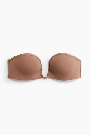H&M B&uuml;gelloser Push-up-Balconette-BH - Dunkelbeige