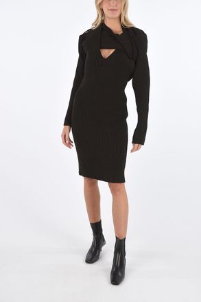 Bottega Veneta Deconstructed Ribbed Dress Bottega Veneta