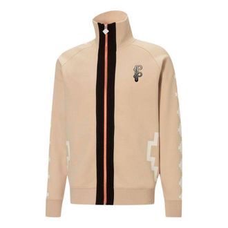 Puma x PRONOUNCE Crossover Contrasting Colors Logo Casual Sports Knit Jacket Khaki 532141-20