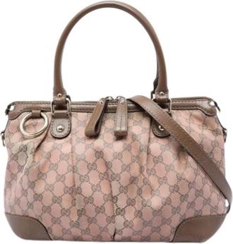 Gucci Pre-owned Sukey Handbag - Dames - Vintage Handtas - Beige - ONE Size - Leer - Vintage
