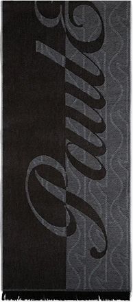 Paul & Shark monogram wool scarf - men - Wool - One Size - Black