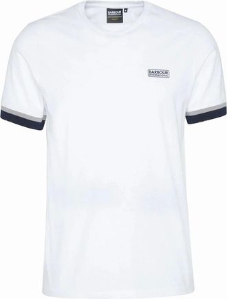 Barbour Mens Barbour International Mens Evan White T-shirt - Size: 38