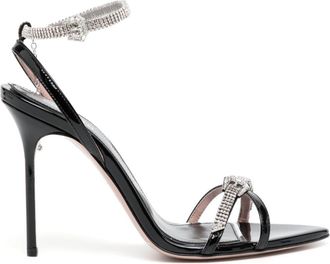 Gedebe Imaan 100mm patent leather sandals - women - Leather/Leather/Leather - 38.5 - Black