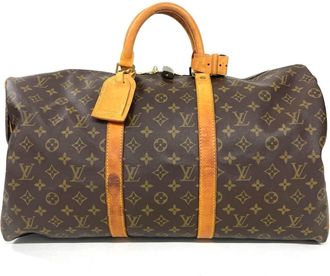 Louis Vuitton Brown Monogram Canvas Boston Bag (Pre-Owned)