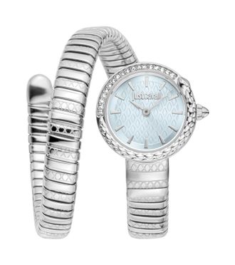Just Cavalli Signature Snake Womens Watch - Silver - One Size