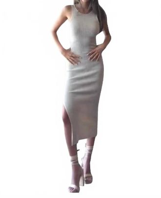 Elan Twist Back Cut Out Maxi Dress In Sand