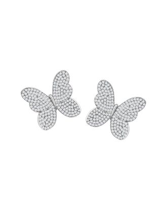 Suzy Levian Suzy Levian Silver Cz Butterfly Earrings