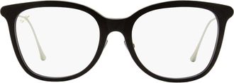 Maui Jim MJO2221 Rounded Square Metal-Trim Acetate Eyeglasses - Black