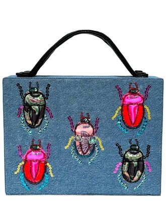 Simitri Denim Beetle Briefcase Bag