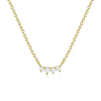 Untamed Petals Annie Crystal Necklace in Gold at Nordstrom