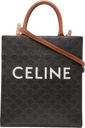 Celine Black Brown Pvc Leather Shoulder Bag Tote Bag (Pre-Owned)