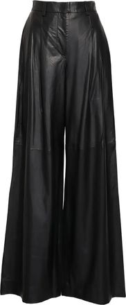 TWP Pantaloni Avery a gamba ampia - Nero