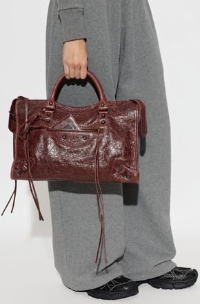 Balenciaga Le City Medium Bag, Womens, Burgundy