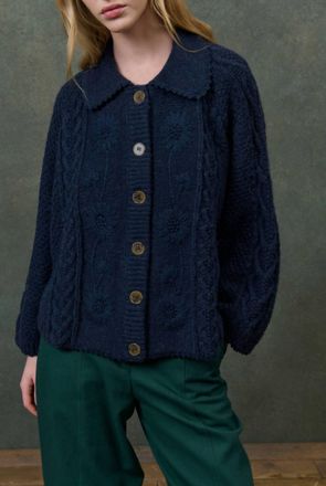 Louise Misha Cape Khellane Cardigan In Marine