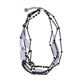 Giorgio Armani Accessoires, Dames, Blauw, ONE Size, Blauwe Hars Kralen Ketting