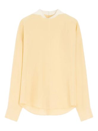 Christophe Lemaire buttoned long-sleeve blouse - women - Silk/Cotton - 36 - Yellow