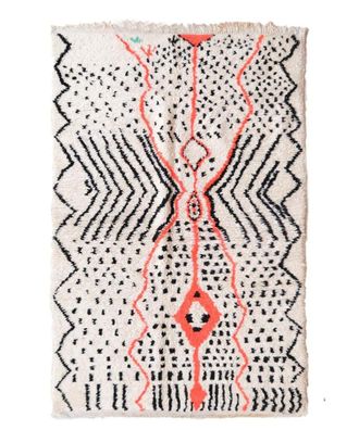 AFK Living Alfombra bereber marroqu&iacute; de pura lana 141 x 262 cm