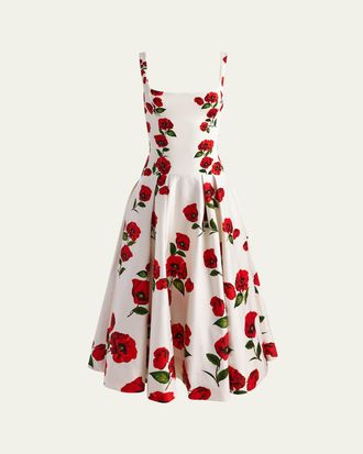 Alice & Olivia Adley Drop-Waist Maxi Dress