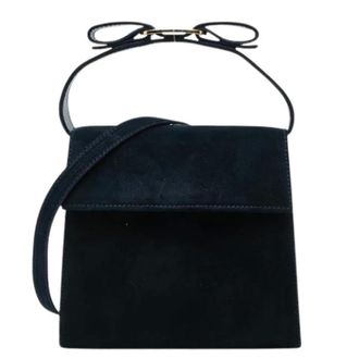Ferragamo Pre-owned Vara 2way bag - Dames - Pre-owned - Blauw - Maat: ONE Size Leer