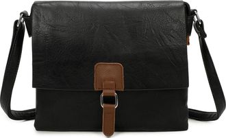 Generic Stylish and Sustainable Vegan Leather Crossbody PU Leather Satchel Bag: Ladies Shoulder Messenger - 27x23x3cm (Black)