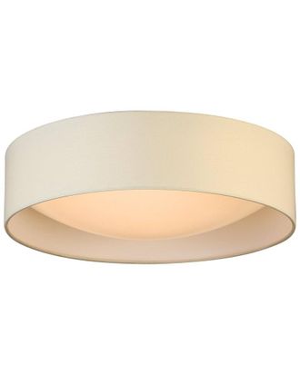 Eglo Eglo Orme Integrated Led 16 Ceiling Light With White Fabric Shade & White Acrylic Diffuser