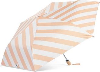 ShedRain Super Slim Auto Open Compact Umbrella in Striata Peach at Nordstrom