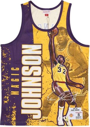 Mitchell & Ness Magic Johnson Basketbal Tanktop - Heren - Fitness - Veelkleurig - XL - Polyester - Fitness
