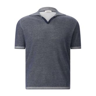 Phil Petter V-neck Knitwear, male, Blue, Size: 2XL V-neck Knitwear