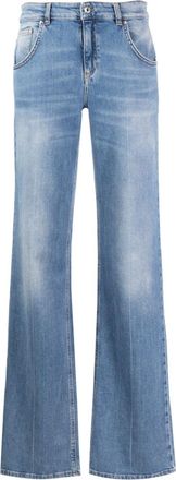 Blumarine mid-rise flared jeans - women - Elastane/Polyester/Cotton/Elastane - 44 - Blue