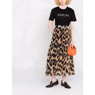 Patou Logo Print T-shirt - Black