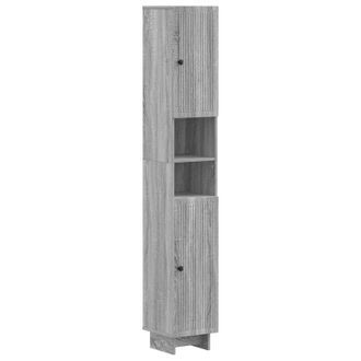 vidaXL Armario De Ba&ntilde;o Con Estante Abierto Ede Sonoma Gris Vidaxl