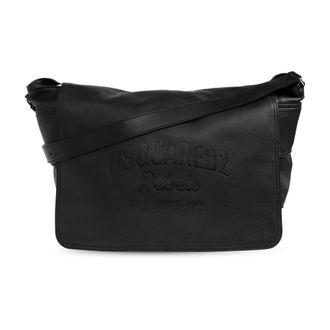 Dsquared2 Shoulder Bags, female, Black, Size: ONE SIZE Leather Shoulder Bag