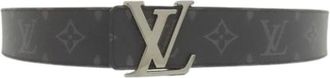 Louis Vuitton Pre-owned Belts, male, Black, Size: ONE SIZE Pre-owned Monogram Eclipse Standard Belt