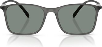 Armani 54mm Square Sunglasses in Transparent Grey /Grey at Nordstrom