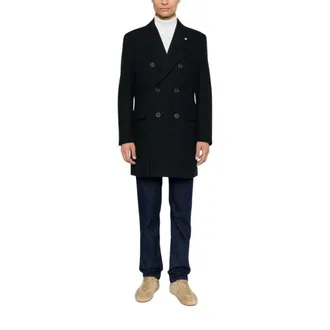 Manuel Ritz Jassen, Heren, Grijs, 2Xl, Double-Breasted Check Coat
