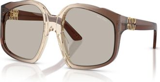 Miu Miu Sunglasses, female, Brown, Size: 59 MM Mua07S Sunglasses
