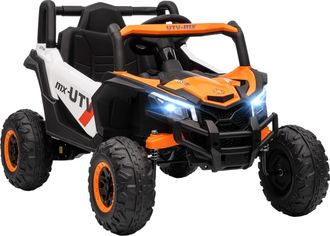 OEM Coche El&eacute;ctrico Para Ni&ntilde;os Utv 12v Con 2 Motores Control Remoto Velocidad Hasta 7 Km/h Sistema De Suspensi&oacute;n Naranja