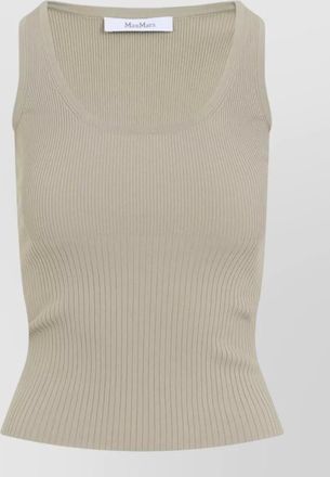 Max Mara ribbed knit sleeveless tank top