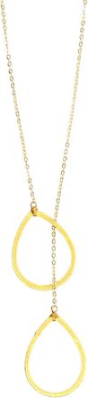 Catherine Page Womens Loop Lariat Necklace In Gold