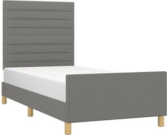 vidaXL Estructura De Cama Sin Colch&oacute;n Tela Gris Oscuro 80x200 Cm Vidaxl