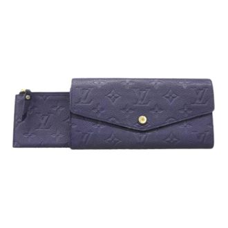 Louis Vuitton Pre-owned Wallets, female, Blue, Size: ONE SIZE Pre-owned Vintage Long Wallet (Bi-fold)